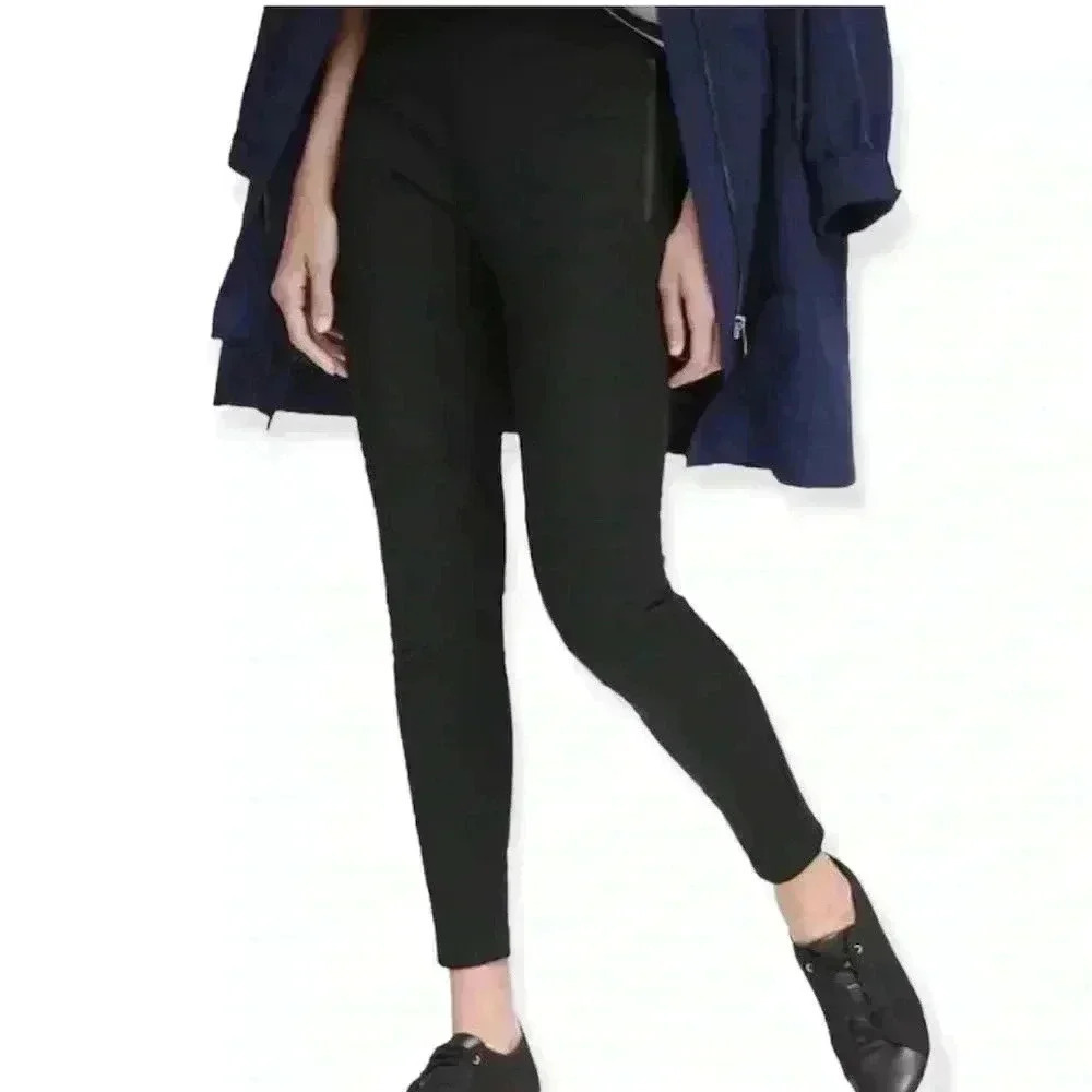 BANANA REPUBLIC Black Moto Style Stretch Leggings Womens size small